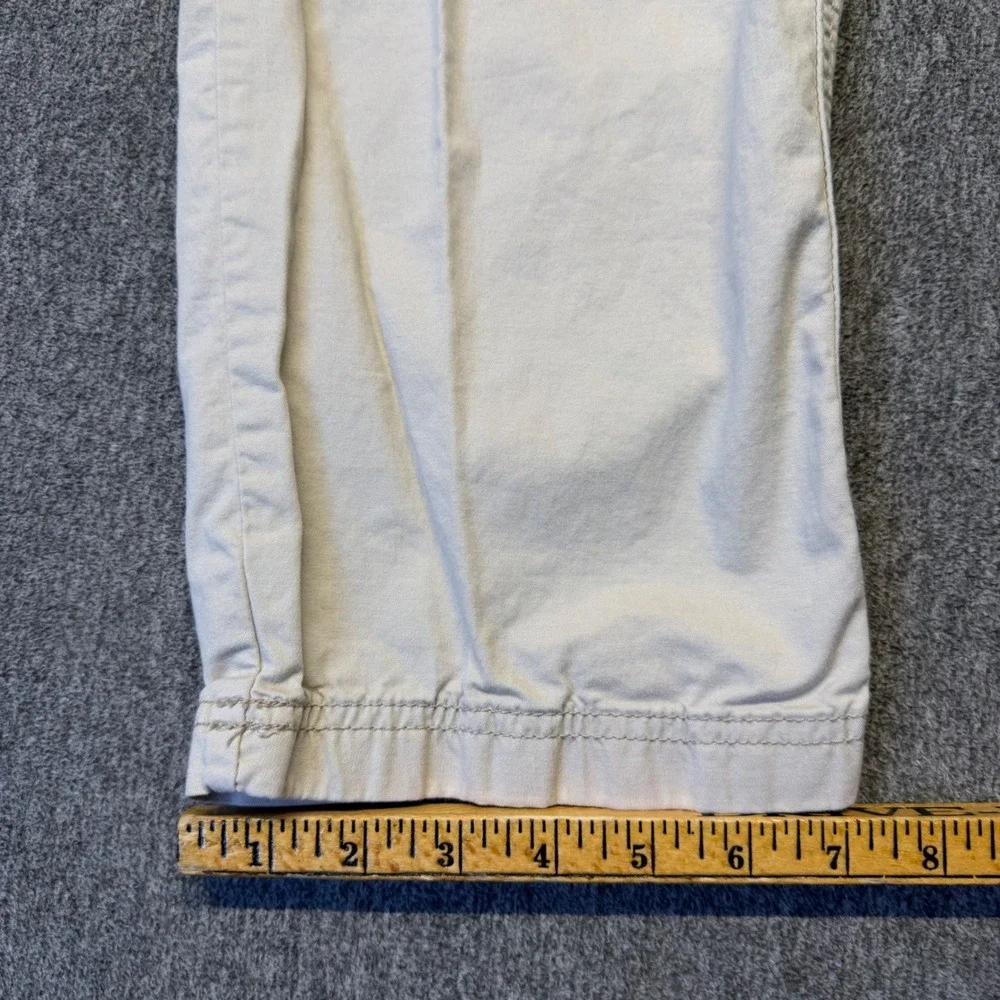 Hollister Mens Epic Flex Slim Straight Cargo Pants Tan Khaki Large Drawstring